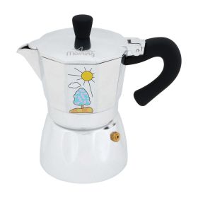 Any Morning Hes-6 Aluminum Espresso Coffee Maker 240 ml