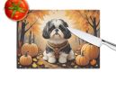 NEW Shih Tzu Fall Glass Cutting Board Decorative Tempered Glass Kitchen Cutting and Serving Board Large Size Chopping Board