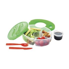 Reusable Salad Lunch Dressing Sauce Box (Type: No Compartments, Color: Green)