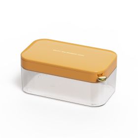 New Patented design Reusable 64 Compartments One button release Flip whisky Ice cube tray for Drinking (Color: Yellow)