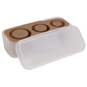 Ice Cube Tray Fit For 20OZ/30OZ/40OZ Stanley Cup Easy Release Silicone Hallow Cylinder Tumbler Ice Cube Mold With Lid And Bin for Iced Juice Whiskey C (Color: Coffee)