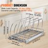 VEVOR Pan and Pot Rack, Expandable Pull Out Under Cabinet Organizer, Cookie Sheet Baking Pans tray Organization, Adjustable Wire Dividers